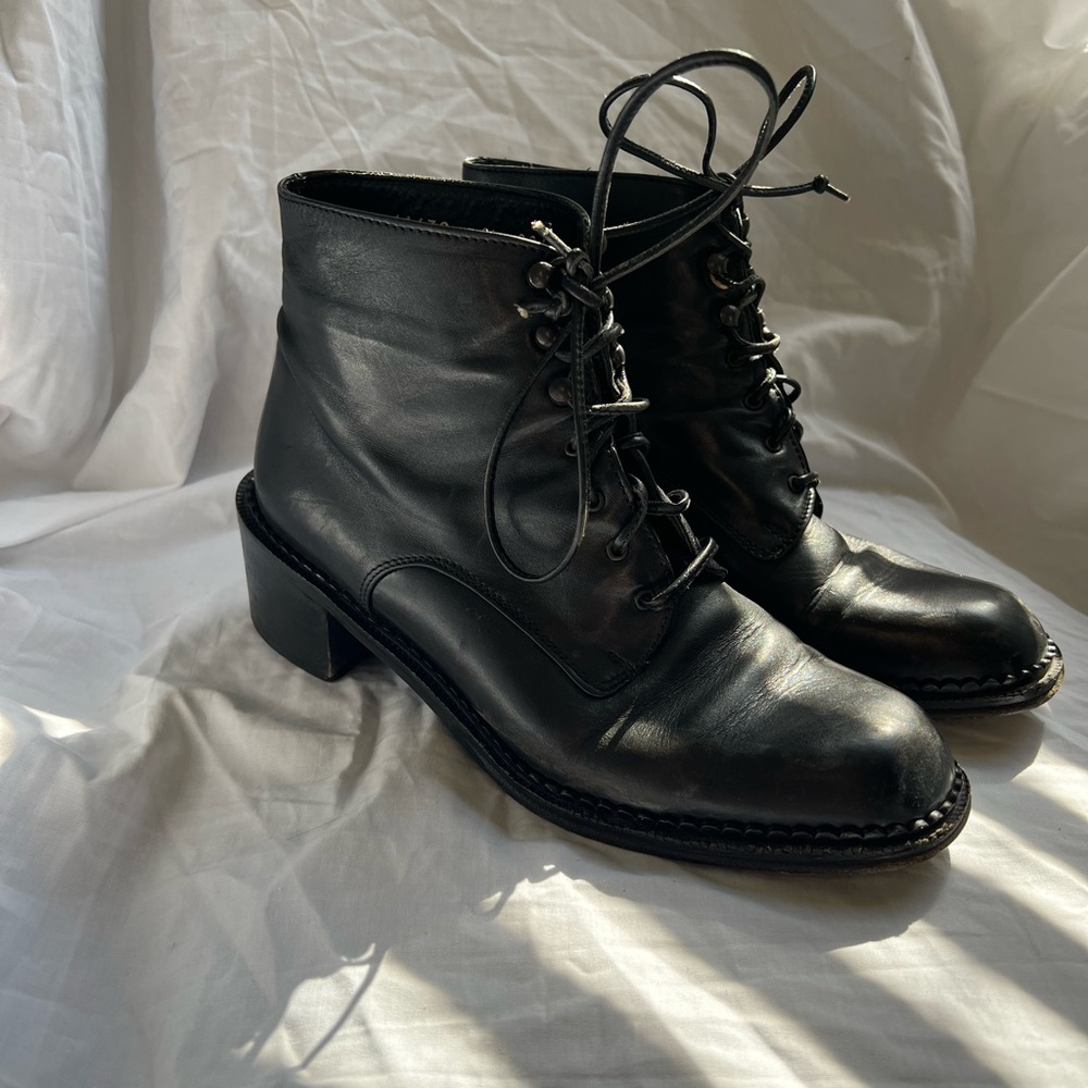 Vintage leather booties